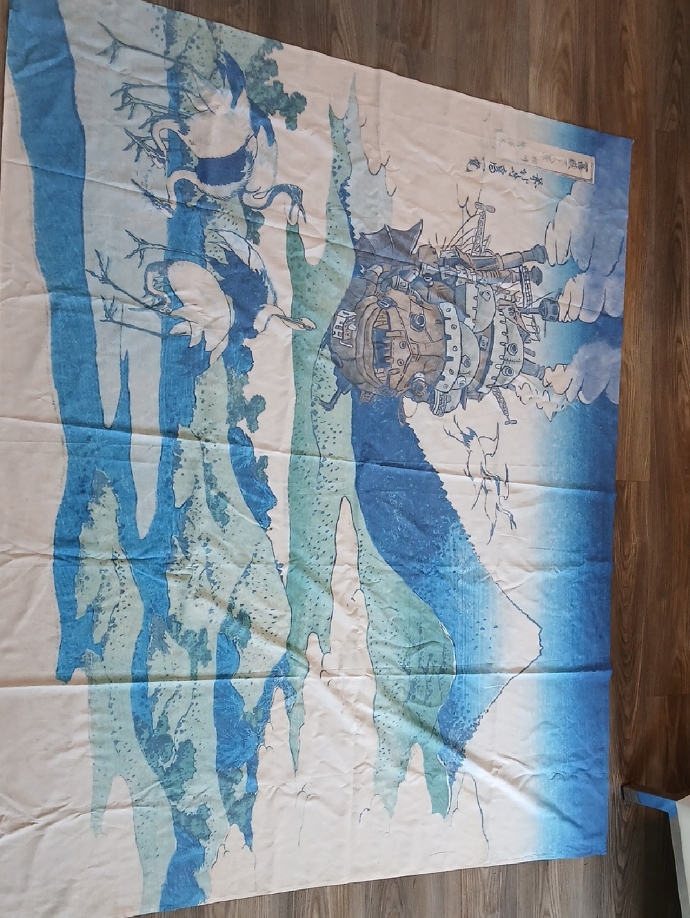 Society6 Studio Ghibili Howl's Movinf Castle Wall Tapestry 50x58 Approx